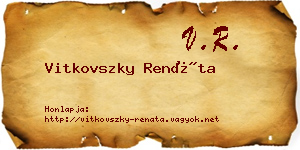 Vitkovszky Renáta névjegykártya