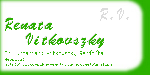 renata vitkovszky business card